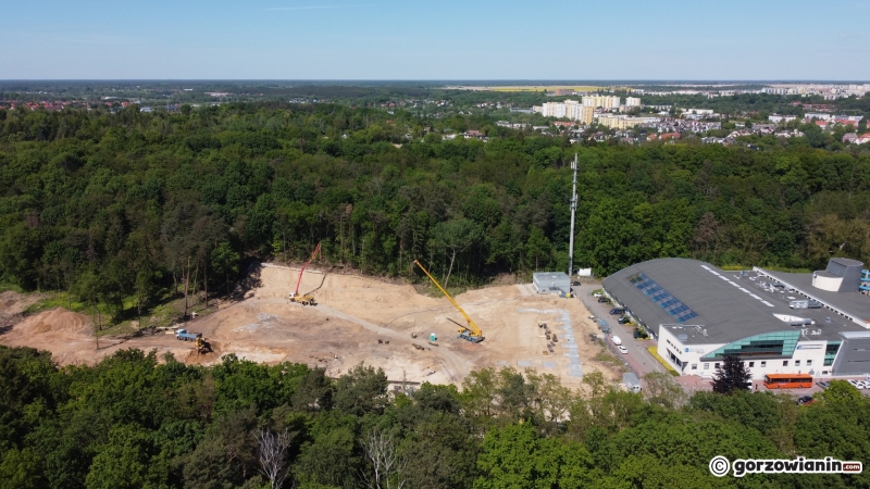 7/18 Postęp prac przy budowie hali widowiskowo-sportowej