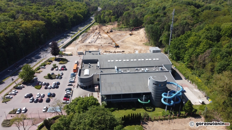 10/18 Postęp prac przy budowie hali widowiskowo-sportowej