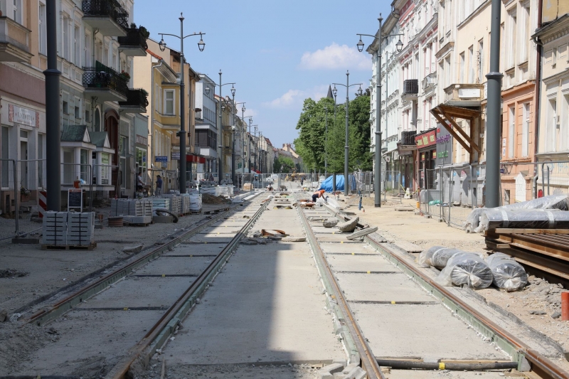 3/25 Postęp prac przy ul. Chrobrego i Mieszka I - czerwiec 2021