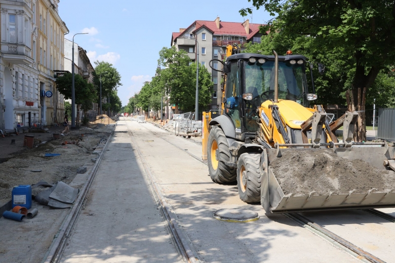 11/25 Postęp prac przy ul. Chrobrego i Mieszka I - czerwiec 2021