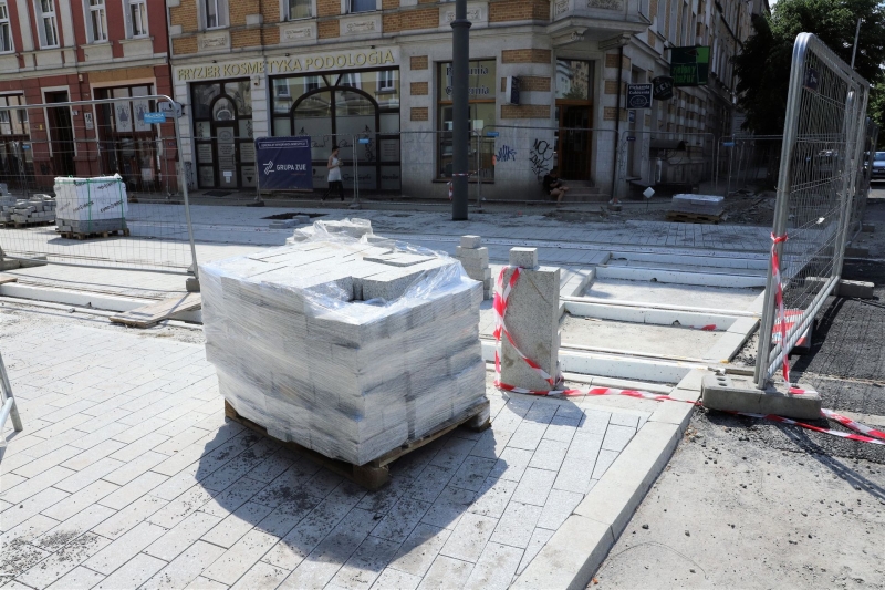 14/25 Postęp prac przy ul. Chrobrego i Mieszka I - czerwiec 2021