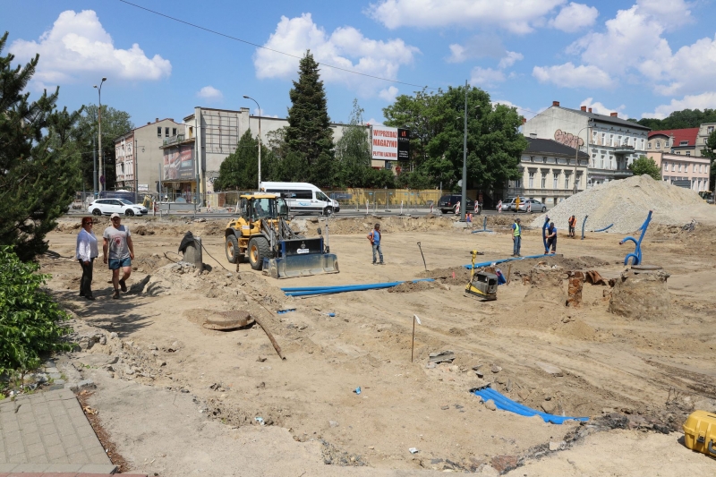 16/25 Postęp prac przy ul. Chrobrego i Mieszka I - czerwiec 2021