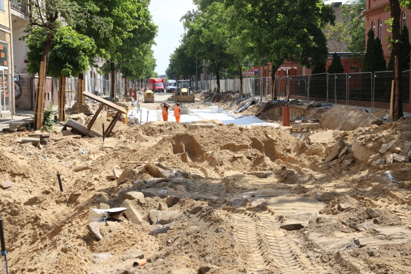 19/25 Postęp prac przy ul. Chrobrego i Mieszka I - czerwiec 2021