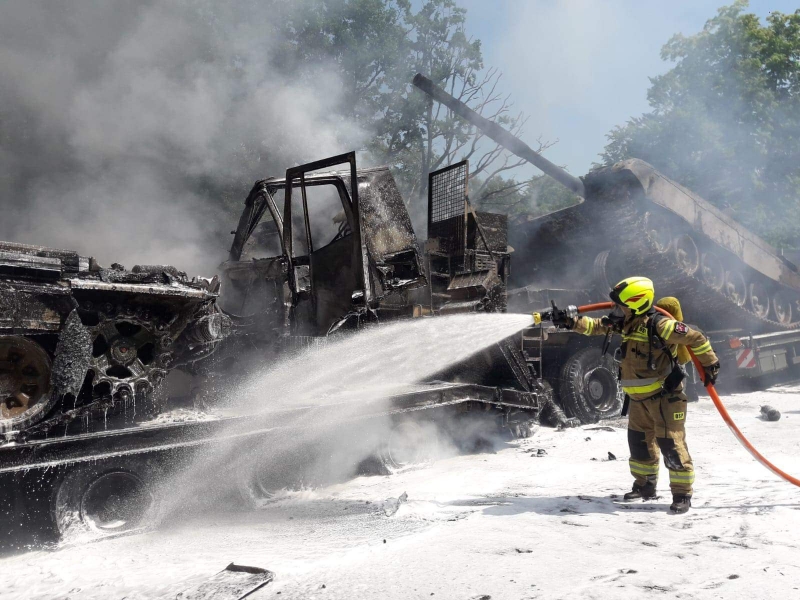 4/4 Pożar na A6 na wysokości Szczecina