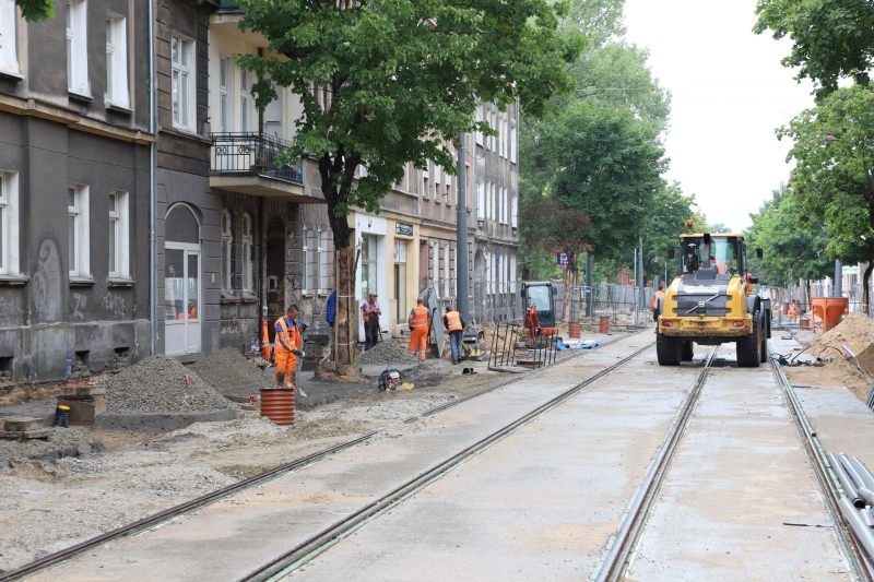 16/33 Postęp prac przy ul. Chrobrego i Mieszka I - lipiec 2021