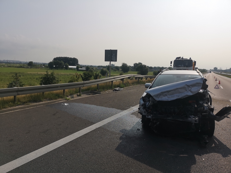 10/10 Zderzenie hondy, forda i ciężarówki na S3