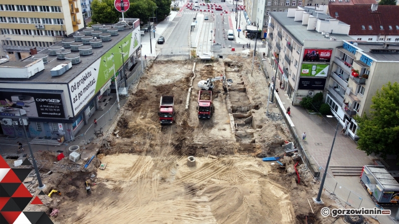 14/17 Postęp prac przy ul. Chrobrego na wysokości Arsenału