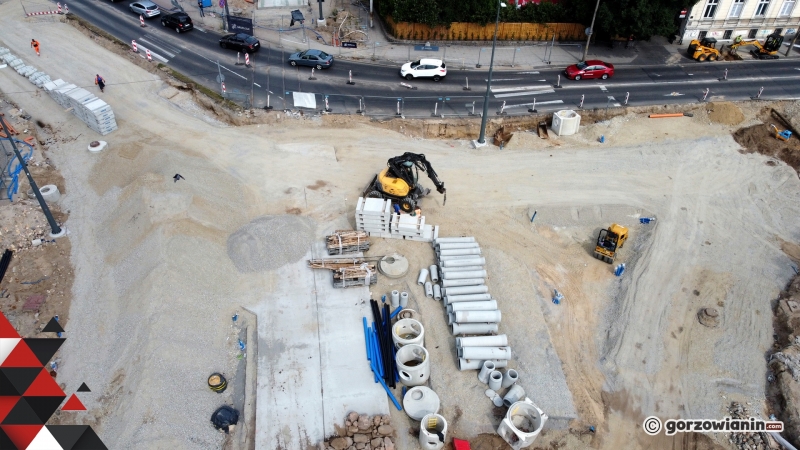 15/17 Postęp prac przy ul. Chrobrego na wysokości Arsenału