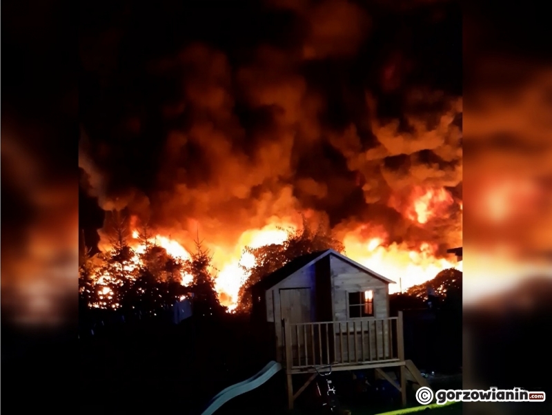 8/10 Ogromny pożar nielegalnego składowiska opon w Lubnie