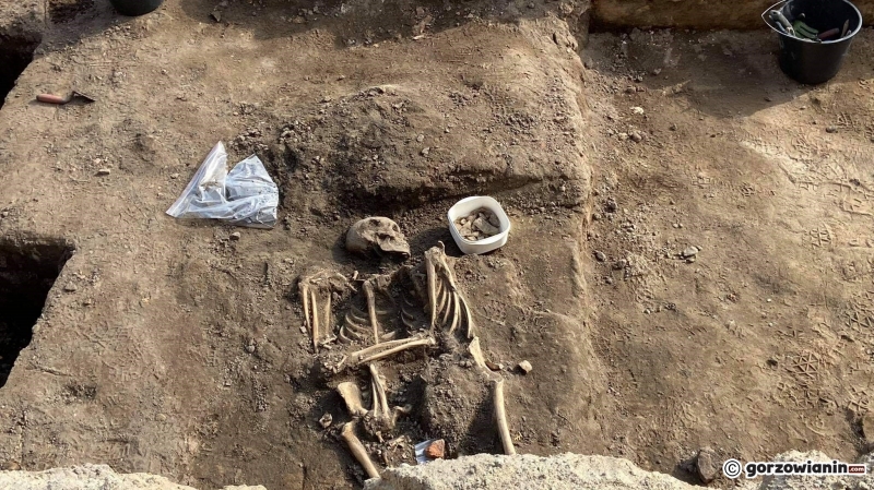 4/8 Prace archeologiczne przy Chrobrego - odkryto ludzkie kości