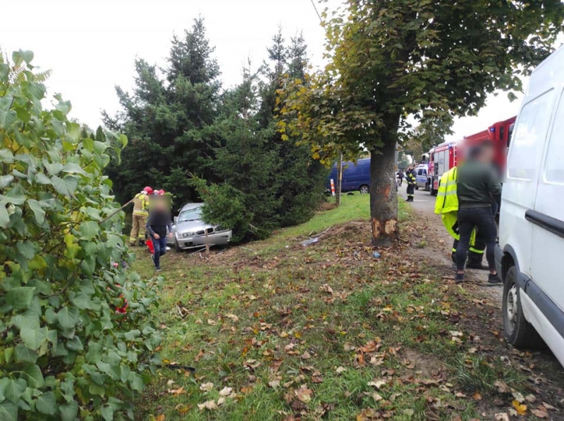 1/4 Wypadek z udziałem BMW w Bogdańcu