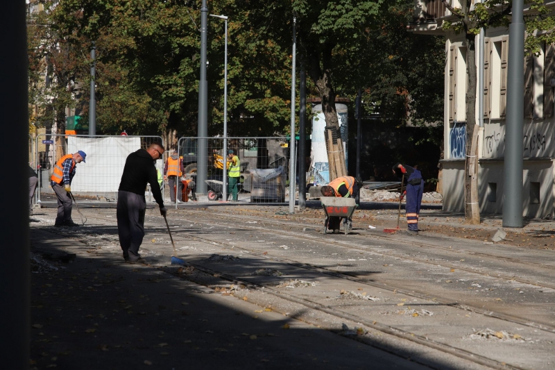 7/36 Postęp prac przy ul. Chrobrego i Mieszka I - październik 2021