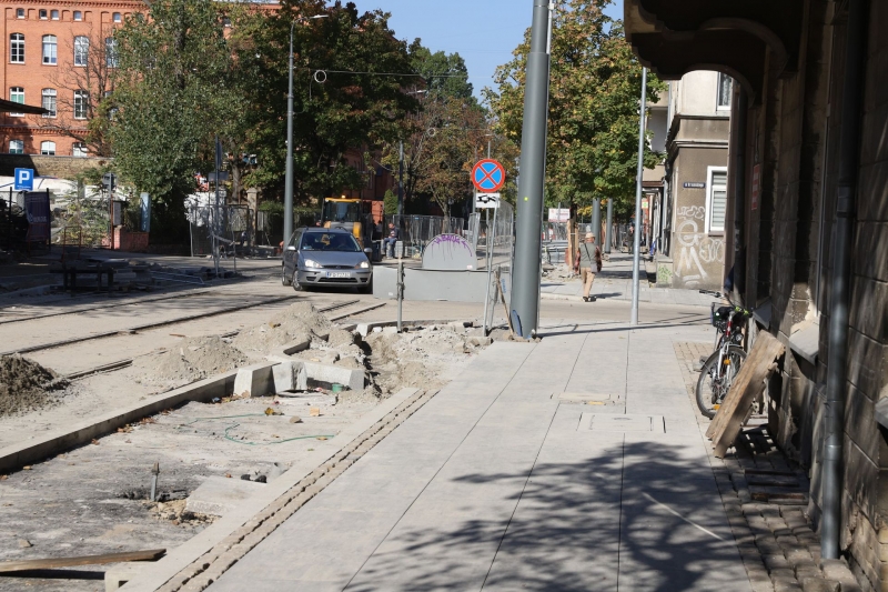 24/36 Postęp prac przy ul. Chrobrego i Mieszka I - październik 2021