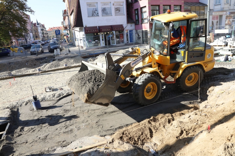 30/36 Postęp prac przy ul. Chrobrego i Mieszka I - październik 2021