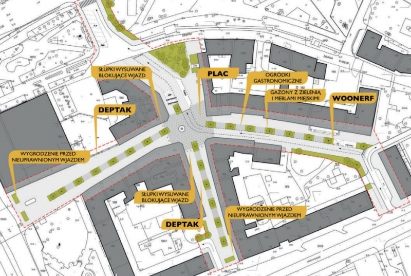 5/5 Wizualizacja przebudowy ul. Hawelańskiej i Wełniany Rynek