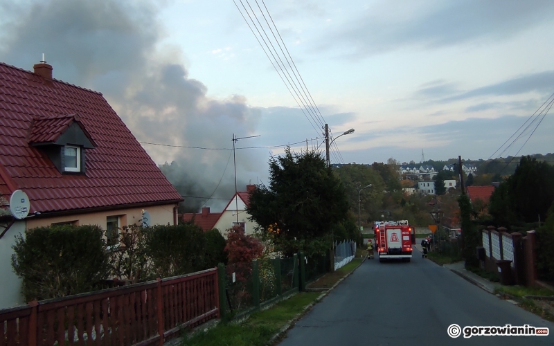 1/4 Pożar domu przy ul. Sadowej w Gorzowie