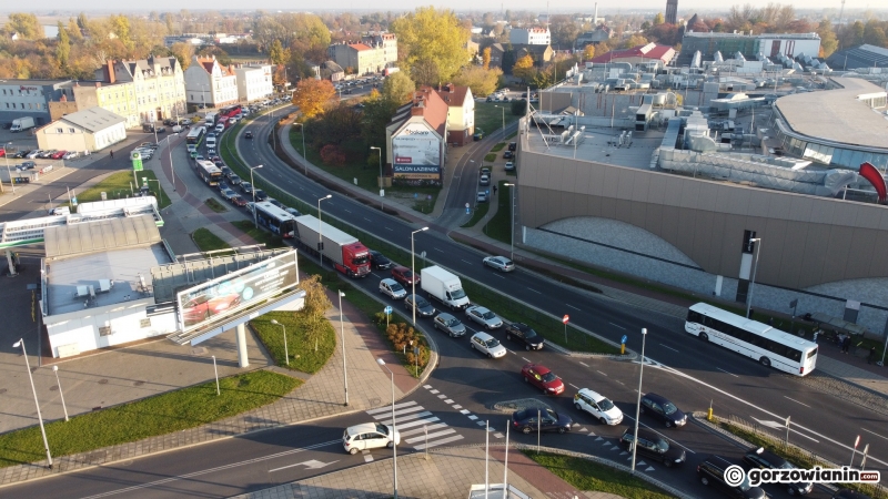 5/18 Zakorkowana ul. Grobla i centrum Gorzowa