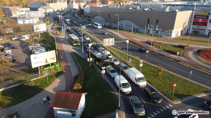 6/18 Zakorkowana ul. Grobla i centrum Gorzowa