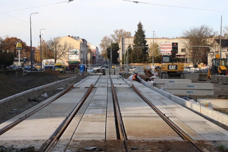 8/30 Postęp prac przy Chrobrego i Mieszka I - listopad 2021