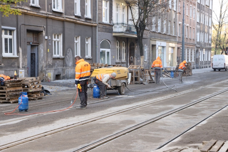 11/30 Postęp prac przy Chrobrego i Mieszka I - listopad 2021