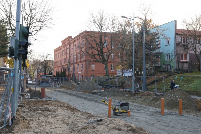 24/30 Postęp prac przy Chrobrego i Mieszka I - listopad 2021