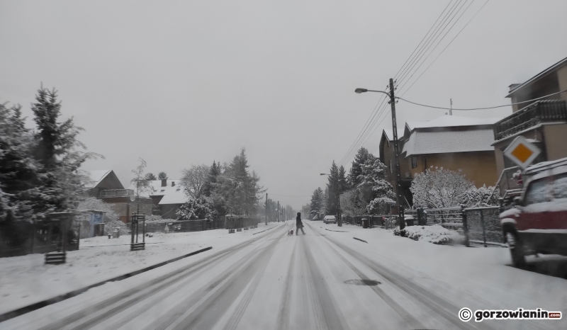 5/13 Sytuacja na drogach w Gorzowie po opadach śniegu