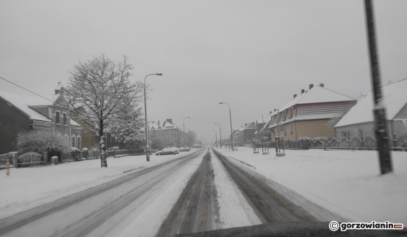 7/13 Sytuacja na drogach w Gorzowie po opadach śniegu