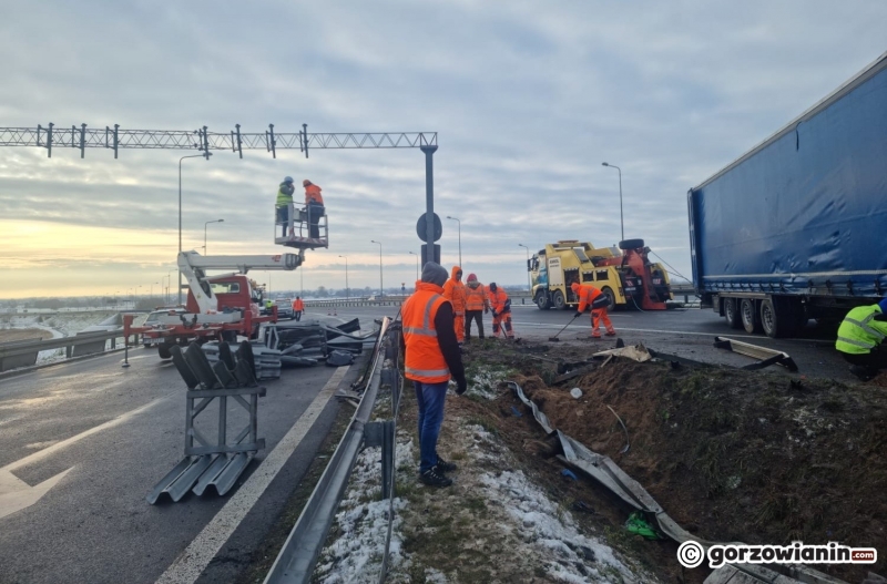 1/10 Naprawa zniszczonej infrastruktury na S3 na węźle Gorzów Zachód