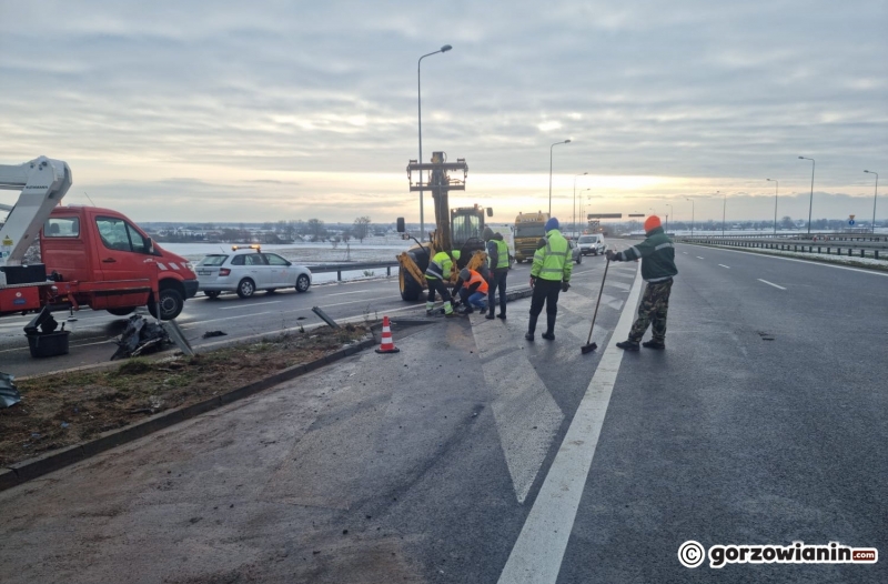 4/10 Naprawa zniszczonej infrastruktury na S3 na węźle Gorzów Zachód