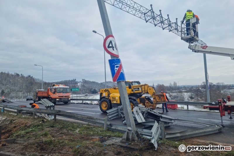 6/10 Naprawa zniszczonej infrastruktury na S3 na węźle Gorzów Zachód