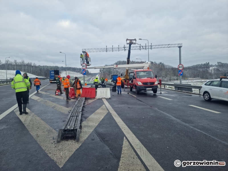 10/10 Naprawa zniszczonej infrastruktury na S3 na węźle Gorzów Zachód