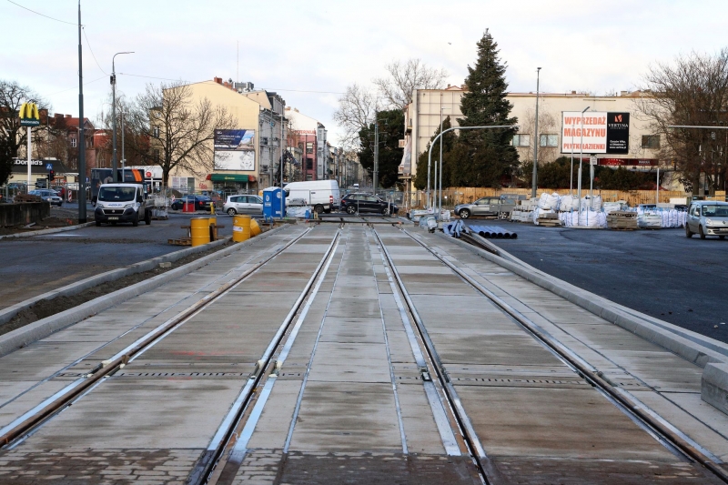 11/25 Torowisko przy Chrobrego i Mieszka I prawie gotowe