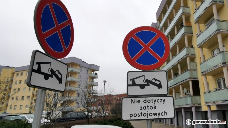 3/5 Znaki zakazu przy Sendlerowej i Edelmana w Gorzowie