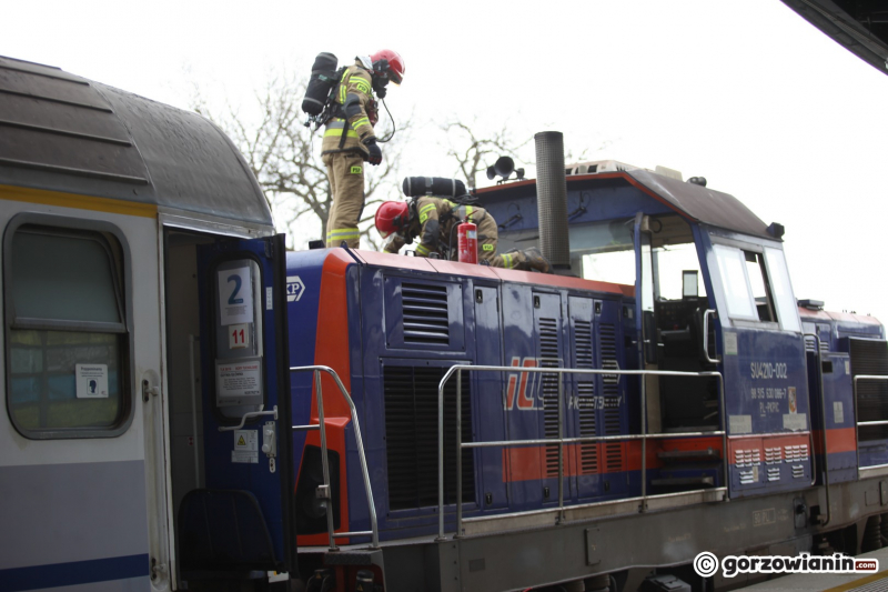3/11 Pożar lokomotywy na przystanku kolejowym Gorzów Wielkopolski Wschodni