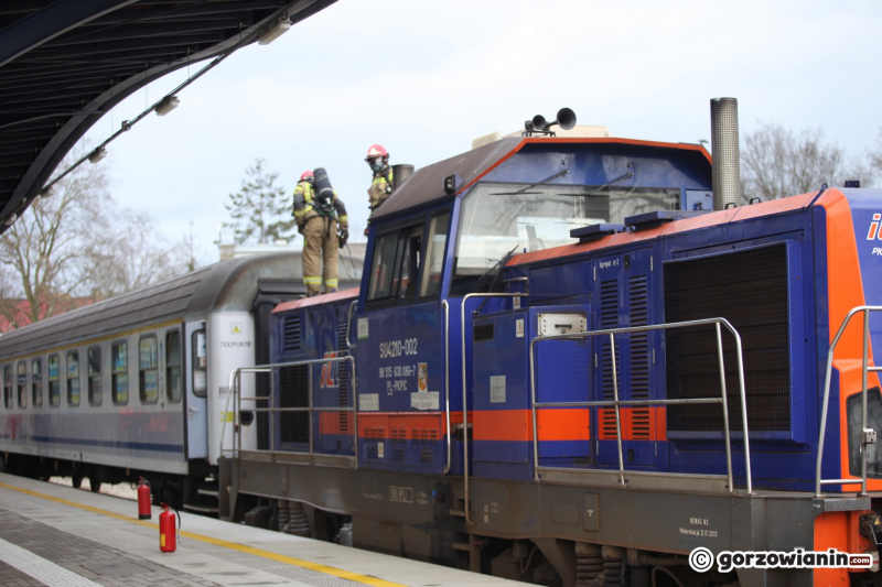 6/11 Pożar lokomotywy na przystanku kolejowym Gorzów Wielkopolski Wschodni
