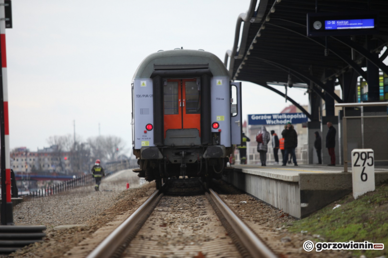 9/11 Pożar lokomotywy na przystanku kolejowym Gorzów Wielkopolski Wschodni