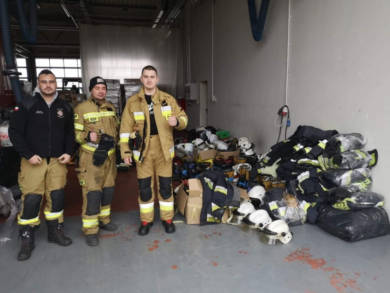 1/6 Rzeczy przekazane przez OSP Bogdaniec dla strażaków z Ukrainy