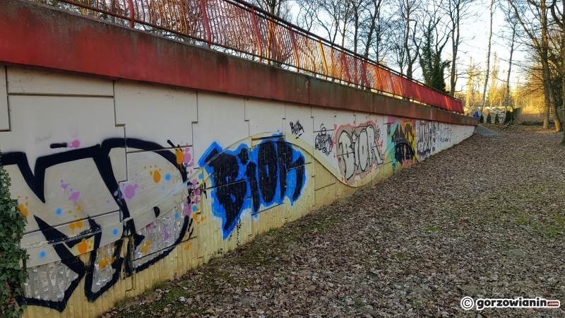 3/10 Pobazgrana kładka w parku Kopernika