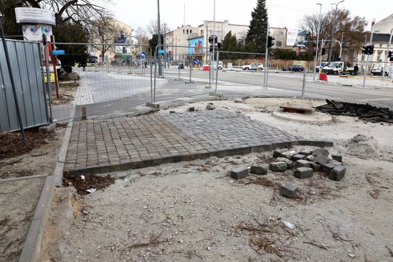 8/34 Postęp prac na Chrobrego i Mieszka I - kwiecień 2022