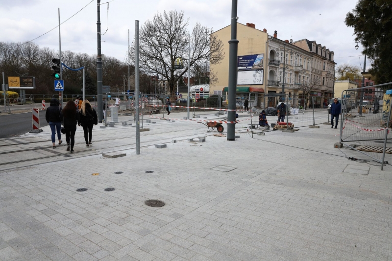 14/34 Postęp prac na Chrobrego i Mieszka I - kwiecień 2022