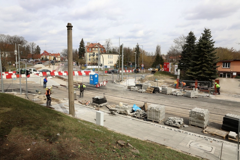 29/34 Postęp prac na Chrobrego i Mieszka I - kwiecień 2022