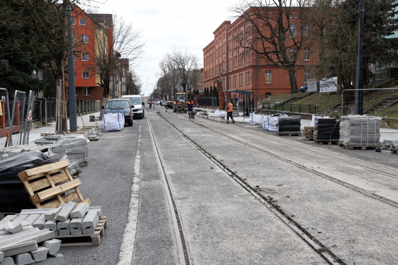 33/34 Postęp prac na Chrobrego i Mieszka I - kwiecień 2022