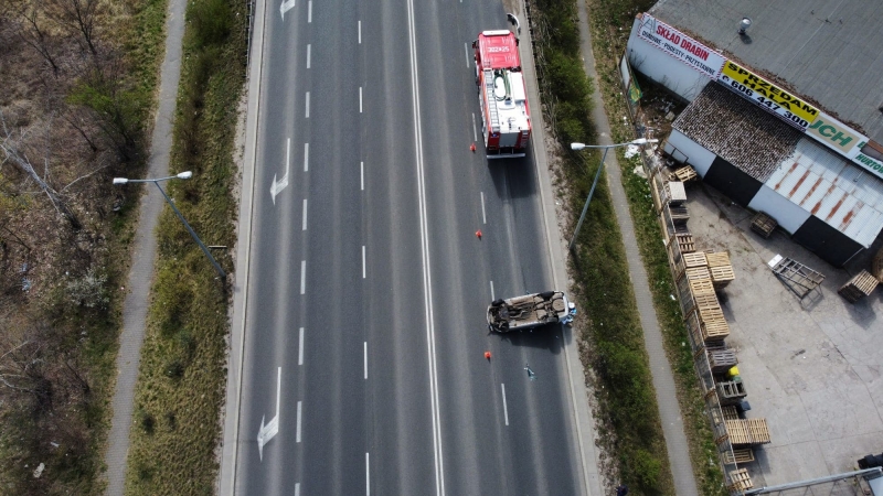 9/9 Dachowanie BMW na Trasie Nadwarciańskiej