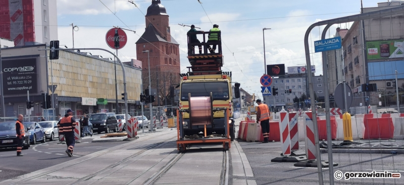 5/5 Montaż trakcji tramwajowej na Chrobrego