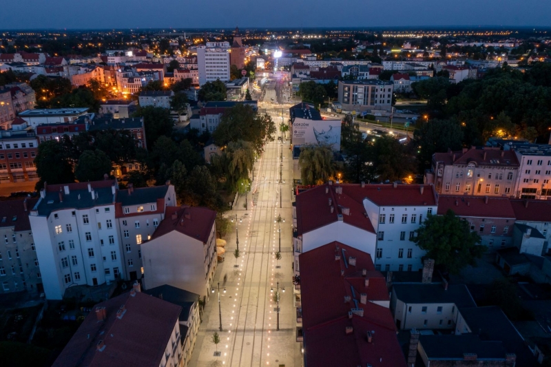 5/9 Test oświetlenia Traktu Królewskiego w Gorzowie
