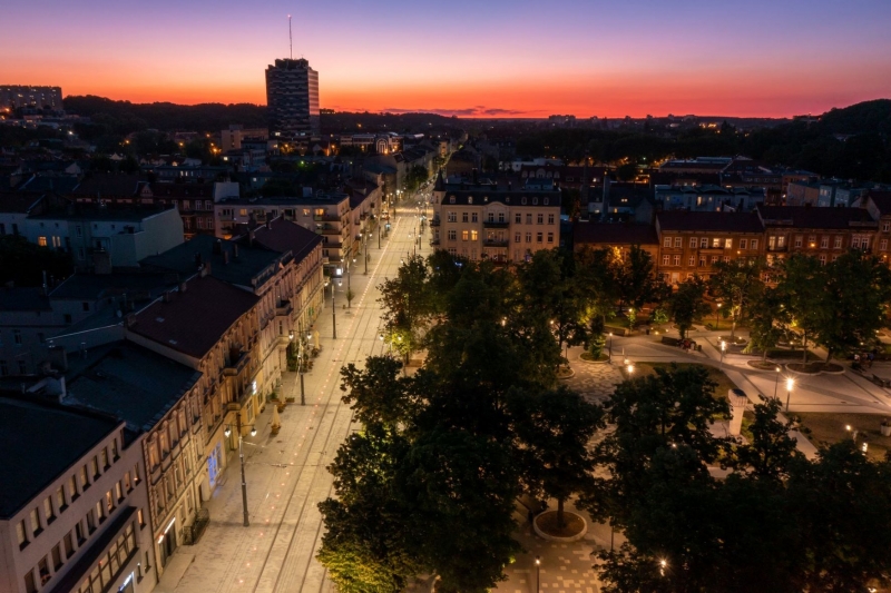 6/9 Test oświetlenia Traktu Królewskiego w Gorzowie