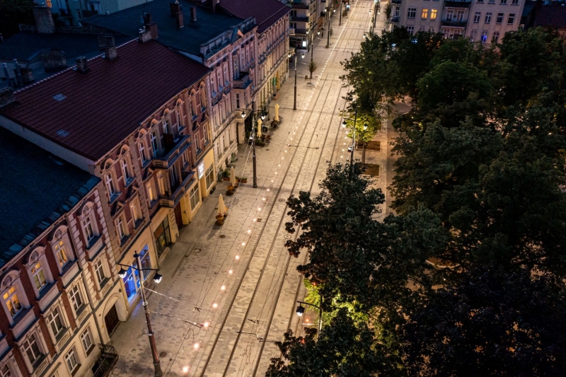 9/9 Test oświetlenia Traktu Królewskiego w Gorzowie