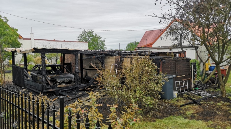 3/6 Pożar budynków gospodarczych i garażu w Bogdańcu