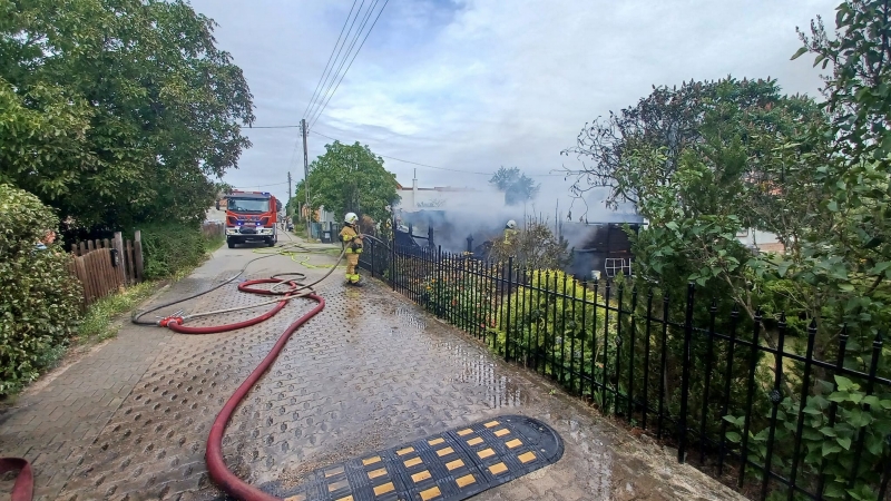 6/6 Pożar budynków gospodarczych i garażu w Bogdańcu