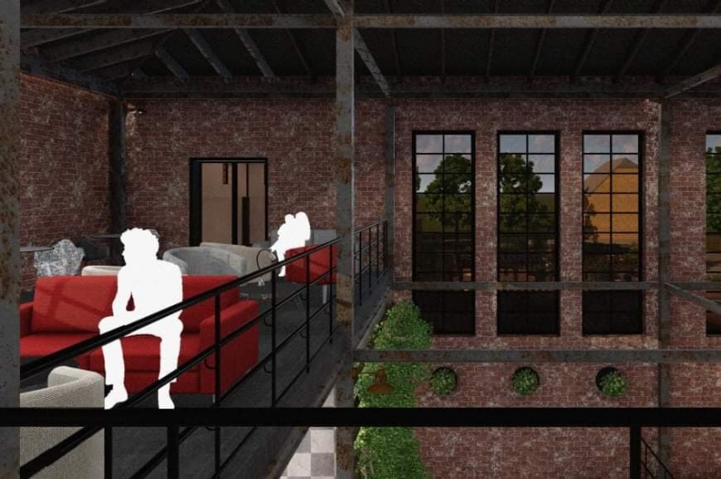 3/6 Zwycięska wizualizacja koncepcji rewitalizacji kotłowni na terenie szpitala przy ul. Walczaka